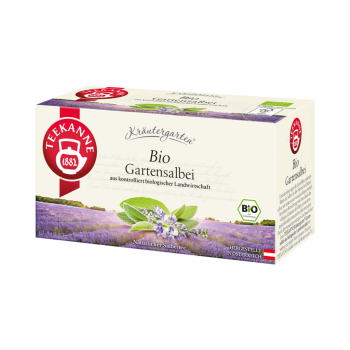 Teekanne Kräutergarten Bio Gartensalbei, 20 Teebeutel im Kuvert, 30 Gramm
